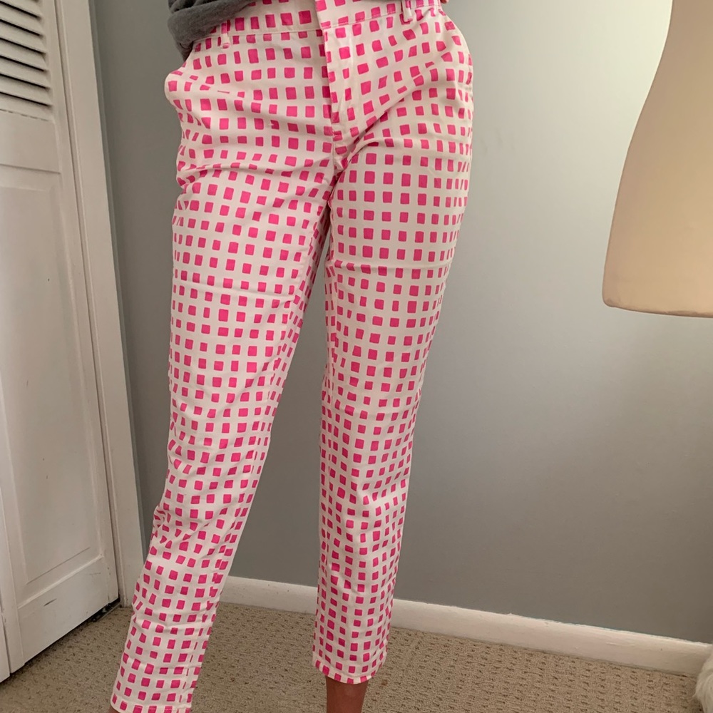 Fun pink tapered pants
